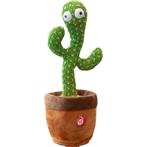 Fabricant OEM Cadeau de Noël Pot de fleurs en peluche Jouets en peluche Record Twisting Sing Talking Dancing Cactus Jouet avec sac d'opp léger - Product Image 4