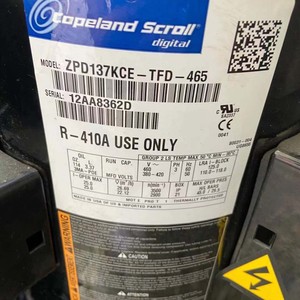 คอมเพรสเซอร์แบบสโครล Copeland รุ่น ZPD137KCE-TFD-465 11.5 แรงม้า ใช้สารทำความเย็น R410A สำหรับเครื่องปรับอากาศ - Product Image 5