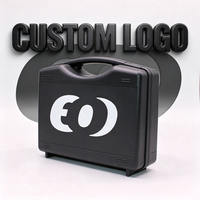 U-S001B 9,5 pouces, petite mallette de transport robuste en plastique PP, logo OEM personnalisé, insert en mousse antichoc, boîte d'emballage pour instruments