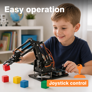 Kit de <span class=keywords><strong>bras</strong></span> robotique 4DOF Zetok STEM Factory Direct DIY - <span class=keywords><strong>Bras</strong></span> robotique éducatif avec panneau de contrôle pour ESP8266, pour les enfants de 8 ans et plus - Product Image 1