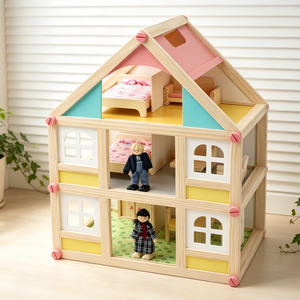 ANNA & BECK Set di Mobili Durevoli per <span class=keywords><strong>Casa</strong></span> delle Bambole Fai-da-Te, Accessori Educativi per Bambini <span class=keywords><strong>con</strong></span> Più Piani - Product Image 2