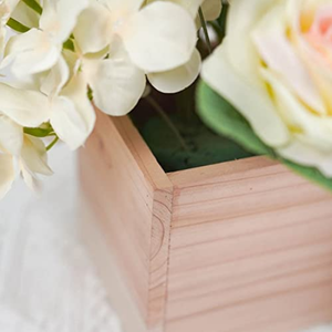 Boîtes de plantation carrées en bois de soleil 5x5 "avec revêtement en plastique, boîtes en bois, pour la décoration de fête, DIY <span class=keywords><strong>bricolage</strong></span> - Product Image 5