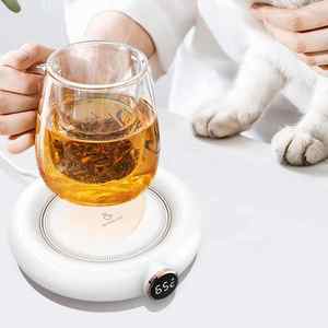 Tasse de Noël chauffage intelligent, tasses à température intelligente lait café tasse en céramique tasse chauffante avec cuillère sous-verre - Product Image 5