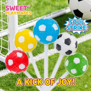 Sucettes en gros en forme de ballon de football, bonbons durs sur le thème du sport, saveurs créatives de fruits pour tir au but, cadeau pour enfants, <span class=keywords><strong>HALAL</strong></span> en vrac - Product Image 2