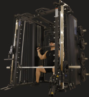 Nouvelle Version Améliorée : Appareil de Musculation Multifonctionnel Smith Machine, Rack de Squat et Presse à Bench, Dispositif d'Entraînement Complet Commercial de Haute Qualité