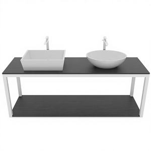 ขายตรงจากโรงงาน โฆษณาเกี่ยวกับก๊อกน้ำโลหะสีตามสั่ง สำหรับอ่างล้างหน้า <span class=keywords><strong>สุขภัณฑ์</strong></span>ห้องน้ำ แบบตั้งพื้นสองชั้น - Product Image 1