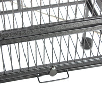 Volière de perroquets interactive Offre Spéciale | Cage à oiseaux en fer avec roues roulantes et plateau amovible | Idéal pour l'élevage et le repos