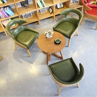 Chaise de salle à manger en bois massif de luxe, mobilier de restaurant, style nordique, siège en cuir, moderne, café commercial, bistrot