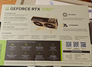 Carte graphique gaming GeForce RTX 5060 Ti 16 Go 128 bits GDDR7 pour PC, affichage vidéo, calcul IA à haut taux de hachage, MSI, Nouveauté - Product Image 3