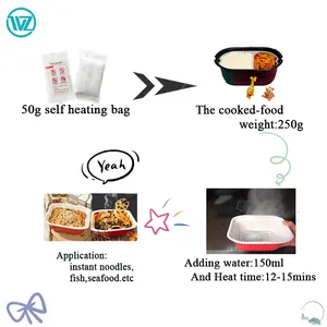 30-50g Food Heating Pad For Self-heating Meals MRE Heater Bag Self-heating Bag For Hiking And Traveling Food