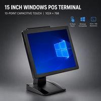 Système POS Windows 10 de 15 pouces avec processeur Intel I3/i5/i7, Bluetooth/Wi-Fi, écran simple ou double pour restaurant, utilisation à long terme
