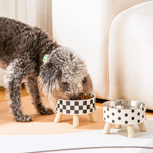 Gamelle double surélevée en acier inoxydable pour chat et chien, réglable en hauteur, avec support cervical pour chat - Product Image 6