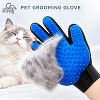 Gant de toilettage pour animaux de compagnie personnalisé avec logo OEM ODM, 180 pointes en silicone souple, maille respirante pour chat et chien, anti-chute de poils, 5 couleurs