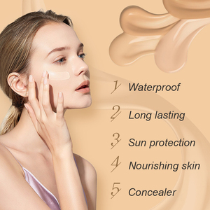 Base líquida en crema vegana de alta calidad para pieles oscuras Cobertura completa SPF 15 Mate 40 tonos Efecto hidratante para niñas - Product Image 2