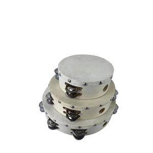 Instrumentos de percusión de tambor de madera baratos al por mayor muestra gratis pandereta de <span class=keywords><strong>doble</strong></span> fila - Product Image 6