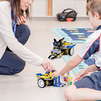 Kit de robot voiture 3 en 1 Keyestudio Stem Programming Beetlebot compatible avec Lego pour Arduino
