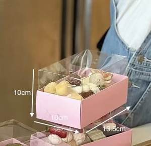 Papier d'emballage pour gâteau roulé de Noël, emballage pour desserts et noix, boîte en papier pour gâteau roulé <span class=keywords><strong>suisse</strong></span> avec couvercle transparent - Product Image 6