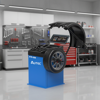 Équilibreuse de roues combinée AUTEC ATB-90, équilibrage dynamique haute vitesse, affichage numérique, télécommande sans fil, 110V/220V universelle, complète