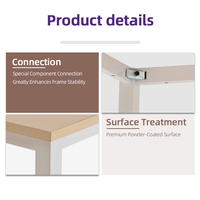 Bureau compact pour la maison, table d'ordinateur gain de place avec structure en acier robuste