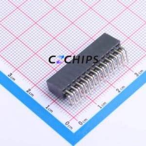 PM254-2-12-W-8.5 Pin Socket Bent Lead Through Hole,P=2.54mm Connector 2x12P 2.54mm 2.54mm Square Hole - Product Image 2