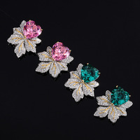 Bijoux fins personnalisés or 18 carats 1.08ct boucles d'oreilles saphir bleu royal naturel du Sri Lanka pour femmes pierres précieuses naturelles