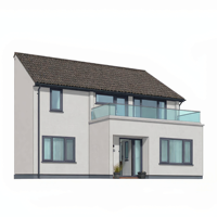 Garde-corps en verre trempé pour balcon de villa, design moderne, qualité supérieure, avec profilé en U en aluminium pour intérieur, balustrade sans cadre, résistant à la rouille