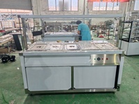 Chauffe-Plats Électrique Commercial 5 Bacs en Acier Inoxydable 304, Bain-Marie Professionnel 1500-3000W avec Contrôle de Température