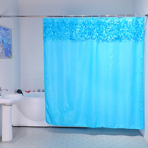 <span class=keywords><strong>Tissu</strong></span> Polyester <span class=keywords><strong>Déperlant</strong></span> Design Fantaisie Bleu 3D Feuilles Décoratives Rideau De Douche Pour Salle De Bain - Product Image 1