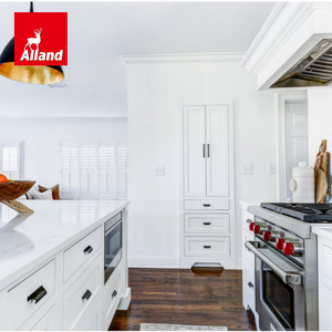 Armoires de cuisine sur mesure Allandcabinet, style moderne, finition laquée mate, cadre en bois massif, style Shaker, avec îlot - Product Image 4