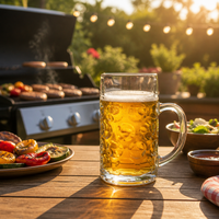 Chope à bière classique SUNYO avec fossettes, grande capacité, en verre, avec poignée robuste, pour la maison, le bar, les fêtes, les pubs et les restaurants
