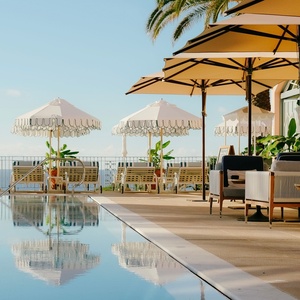 Custom Designed Handcrafted Outdoor Beach Sun Umbrella New European Style Straight Umbrella Manual <b>Control</b> 190T Pongee <b>Standing</b> - Product Image 3