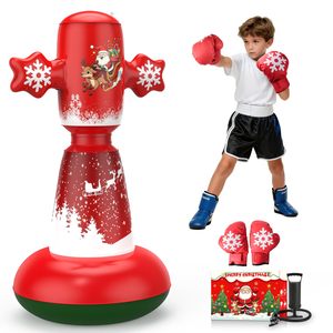 Saco de Boxeo Inflable de 58 Pulgadas para Niños, Set de Boxeo de Pie para Entrenamiento de Karate y Taekwondo, Juguete de Boxeo Estable y Autónomo - Product Image 1