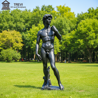 Escultura de Bronce de David de Tamaño Real TREVI, Figura Famosa, Tamaño/Color Personalizado, para Monumento Público al Aire Libre