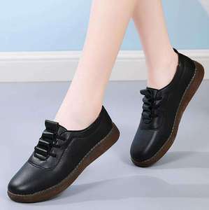 Nouveau cuir véritable femme chaussures décontractées dames sans lacet chaussures plates femmes mocassin <span class=keywords><strong>pois</strong></span> chaussures en cuir - Product Image 2