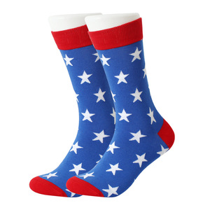 Wholesale Hot Sell <strong>Men</strong> Crew <strong>Socks</strong> Dress Cotton Knitting Knit Independence Day America USA <strong>United</strong> States Casual Crew <strong>Sock</strong> - Product Image 2