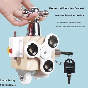 Rompecabezas de Madera 3D Montessori para Educación Temprana, Juguetes de Tablero de Actividades para Niños, Rompecabezas de Madera Encajables - Product Image 2