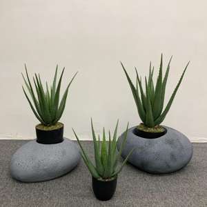 Venta caliente árbol hecho a mano en macetas Aloe <span class=keywords><strong>Vera</strong></span> plantas artificiales para decoración del hogar Decoración interior al aire libre Oficina aire fresco - Product Image 5