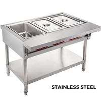 Service personnalisé individualiséPropane/gaz en acier inoxydable 201/304/316 Bain-marie/Comptoir de chauffe-aliments/Table à vapeur