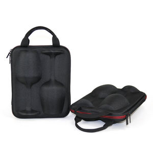 Estuche de Transporte para Botellas de Vino, Caja Protectora de Viaje de EVA, para Dos Copas, Embalaje para Copas de Vino - Product Image 3