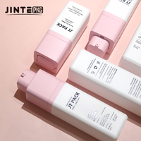 Flacon vide carré sans air de 50 ml à mécanisme rotatif pour crème visage, conception à double paroi