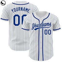 Uniformes de baseball personnalisés en polyester respirant 100 % pour hommes et femmes, avec logo et numéro brodés, impression par transfert thermique, toutes les 30 équipes