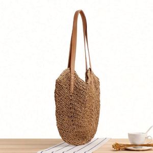 Nouveau sac tressé ajouré d'été, sac à bandoulière tendance en paille de papier, sac de plage pour femme - Product Image 2