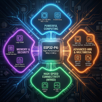 Écran intelligent ESP32-P4C6 de 7 pouces, 1024x600 IPS, écran tactile capacitif, carte de développement, module WiFi pour IoT
