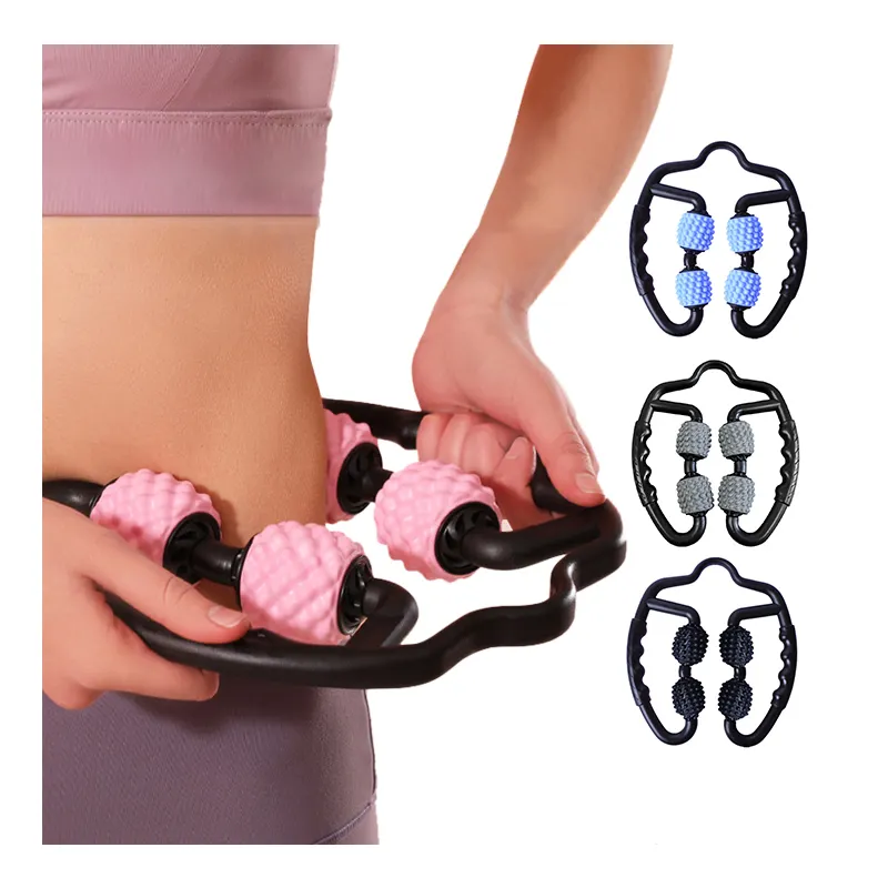 Gym Oefeningen Drukpunt Body Spier Relax 4 Ball Massage Roller Verlichten Stressapparatuur