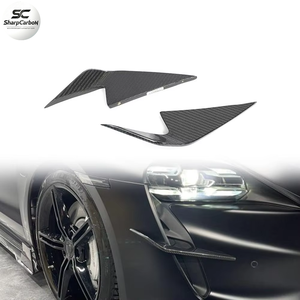Ailerons avant en fibre de carbone pour <span class=keywords><strong>Porsche</strong></span> 9J1 <span class=keywords><strong>Taycan</strong></span> <span class=keywords><strong>S</strong></span>/4S berline 4 portes 2019 - 2024 - Product Image 1