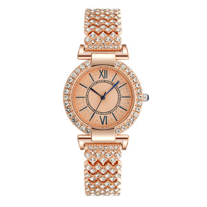 Iwu-pulsera de lujo personalizada para mujer, relojes de moda dorados de alta calidad con diseño de mesa de Roma - Product Image 2