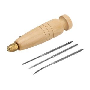 Xách Tay May Kit có thể thay thế thẳng cong awl kim nặng vải da tay stitcher công cụ sửa chữa cho DIY Canvas - Product Image 3