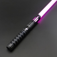 Sabre laser TXQsaber E09A avec poignée métallique, 10 sonorités, pour cosplay et duels, réglage du volume, jouets LED