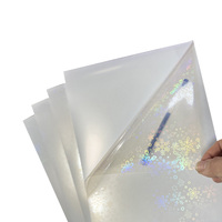 Papel de etiqueta de vinilo holográfico transparente blanco brillante A3 A4 al por mayor para impresora de inyección de tinta o láser