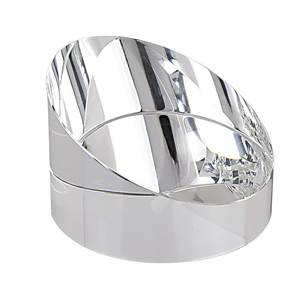 Fermalibro in Cristallo Bianco D70x45 mm per Uso da Scrivania - Product Image 1